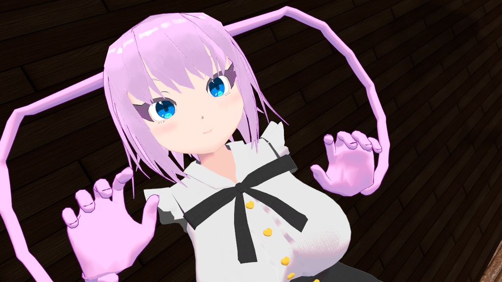 【無料】オリジナル3Dモデル「髪から手が生えた女の子」