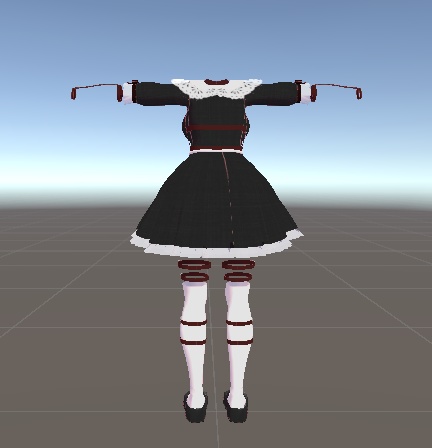 【無料】ティコ・ポプリ用 ベルトとフリルのガーリー系衣装