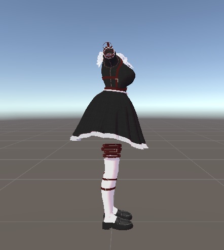 【無料】ティコ・ポプリ用 ベルトとフリルのガーリー系衣装