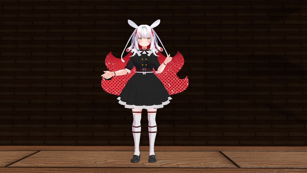 【無料】ティコ・ポプリ用 ベルトとフリルのガーリー系衣装