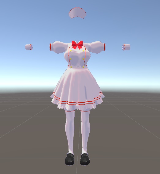 【無料】ティコ・ポプリ用 ナース風衣装