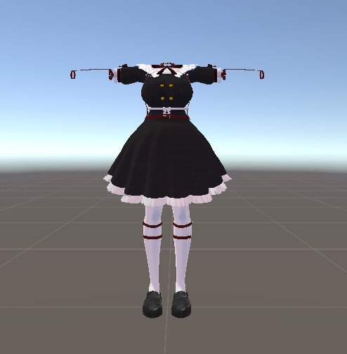 伊奈波かや対応 ベルトとフリルのガーリー系衣装