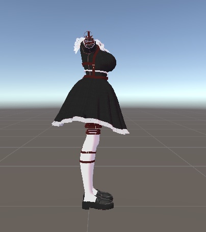 伊奈波かや対応 ベルトとフリルのガーリー系衣装