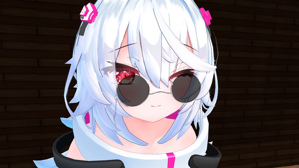 【VRChat用】丸いサングラス(着脱ギミック付き)【Moduler Avatar対応】