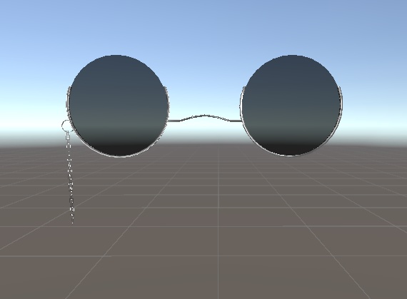 【VRChat用】丸いサングラス(着脱ギミック付き)【Moduler Avatar対応】