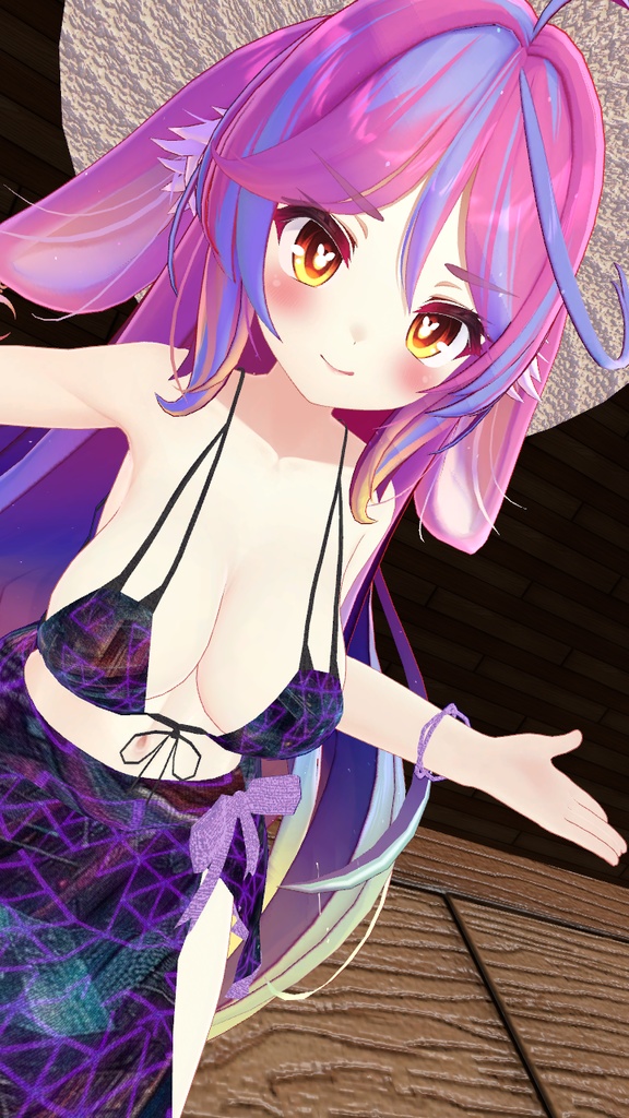 伊奈波かや対応　ミニパレオ付水着