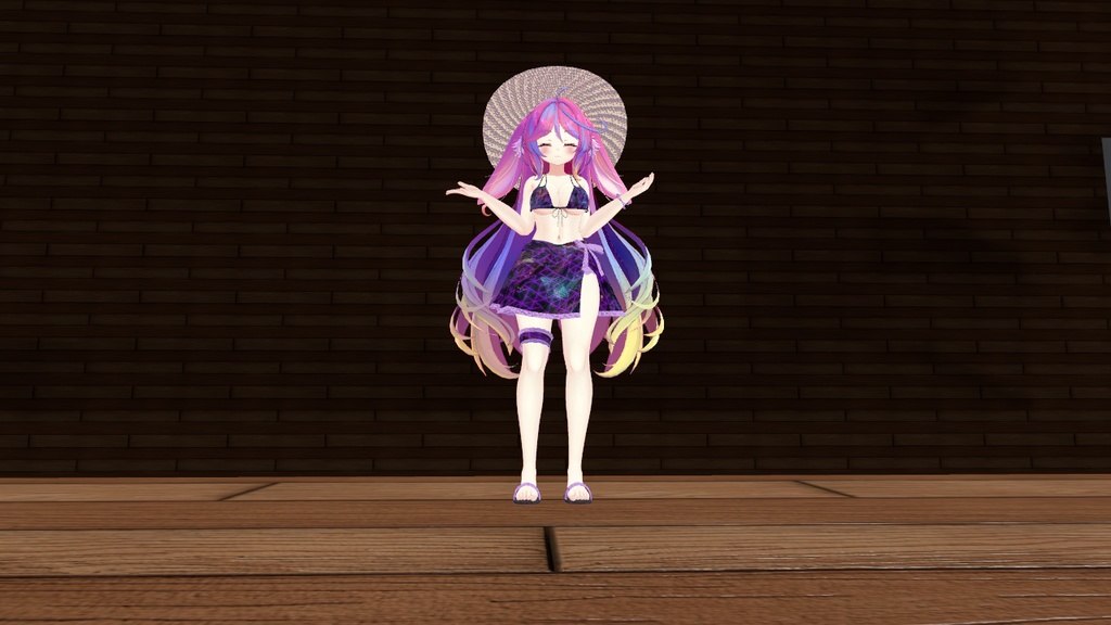 伊奈波かや対応 ミニパレオ付水着