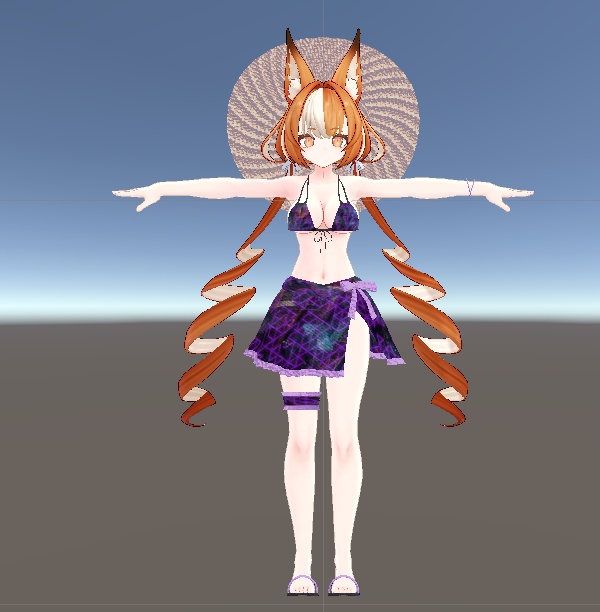 御咲ライネ対応 ミニパレオ付水着