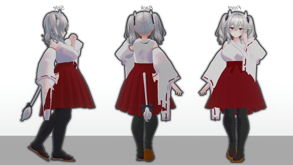 伊奈波かや・御咲ライネ・ミルティナ対応 巫女衣装