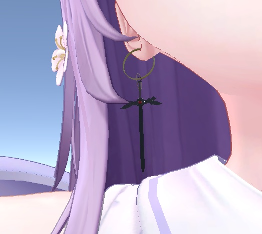 【VRChat用】剣のイヤリング(武器になるギミック付き)【Moduler Avatar対応】