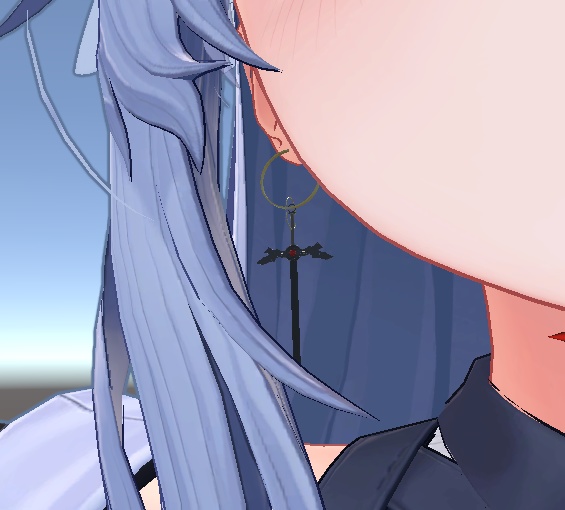 【VRChat用】剣のイヤリング(武器になるギミック付き)【Moduler Avatar対応】