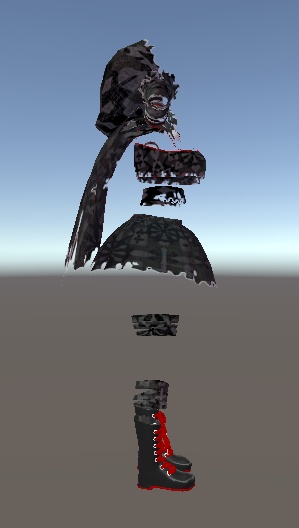 【無料】ティコ・ポプリ用 死神風衣装