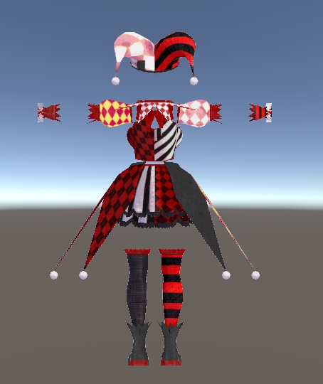 【無料】ティコ・ポプリ用 道化師風衣装