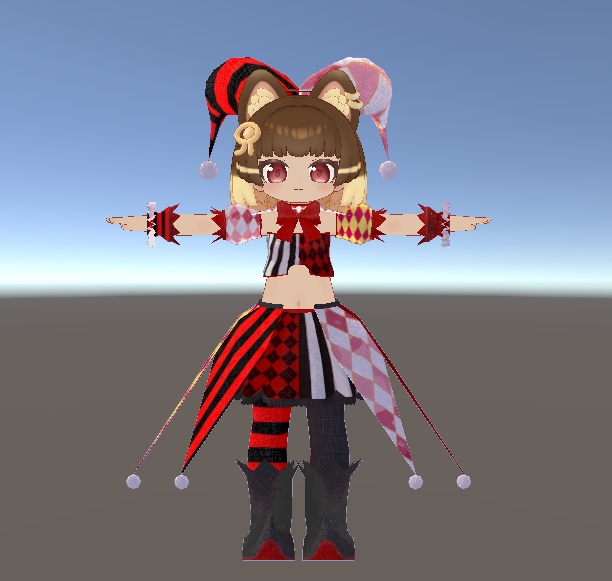 まめふれんず・ウルタラ対応 道化師風衣装