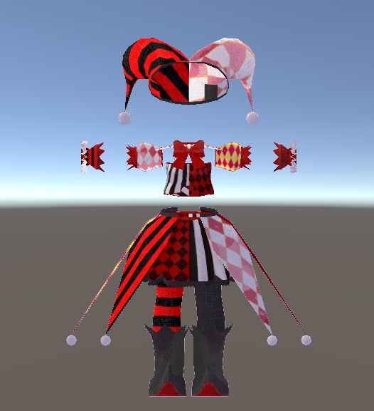 まめふれんず・ウルタラ対応 道化師風衣装