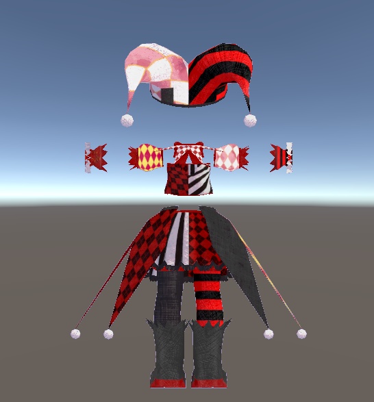 まめふれんず・ウルタラ対応 道化師風衣装