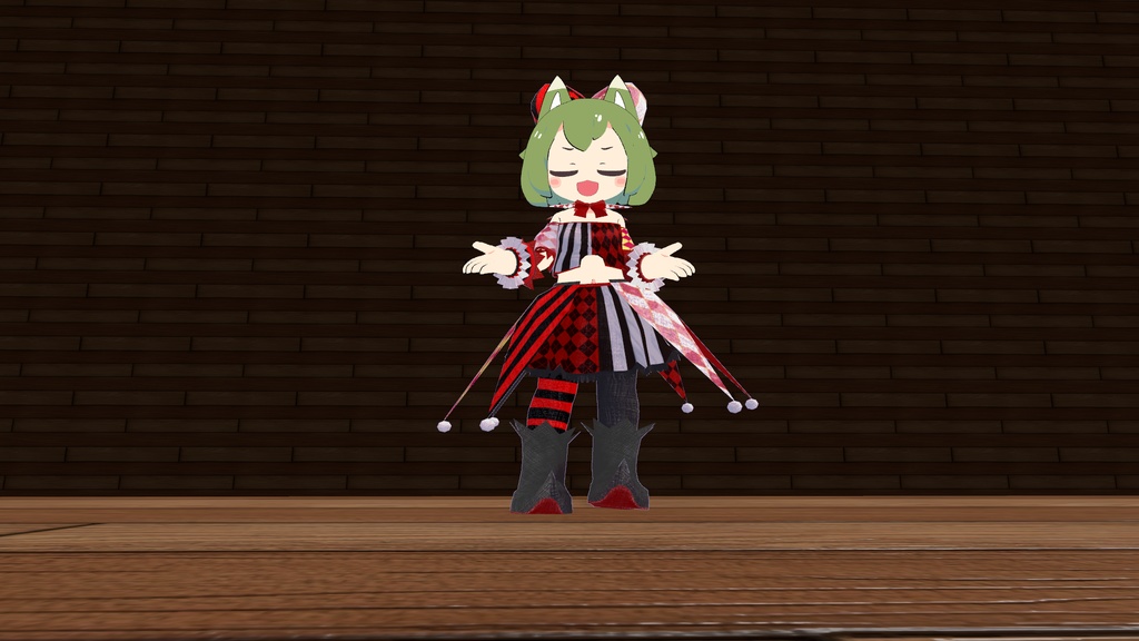 まりも対応 道化師風衣装