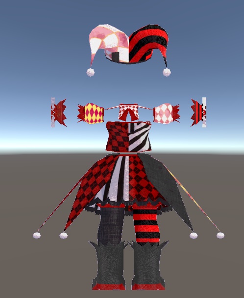 まりも対応 道化師風衣装