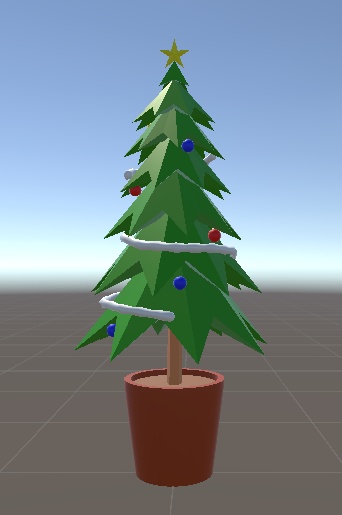 【無料】ローポリ風クリスマスツリー