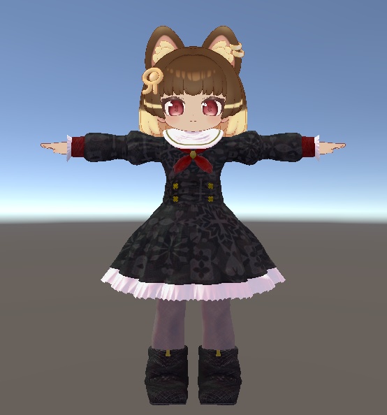 【無料】まめふれんず・ウルタラ対応 シスター風ワンピース