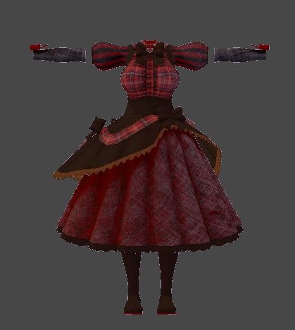 【無料】ティコ・ポプリ用 バレンタインドレス