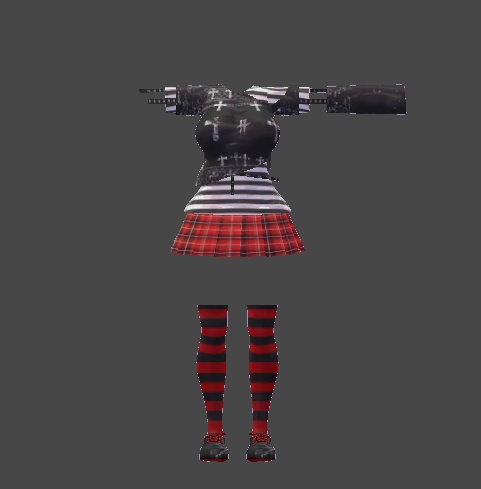【無料】ティコ・ポプリ用 パンクロック風衣装