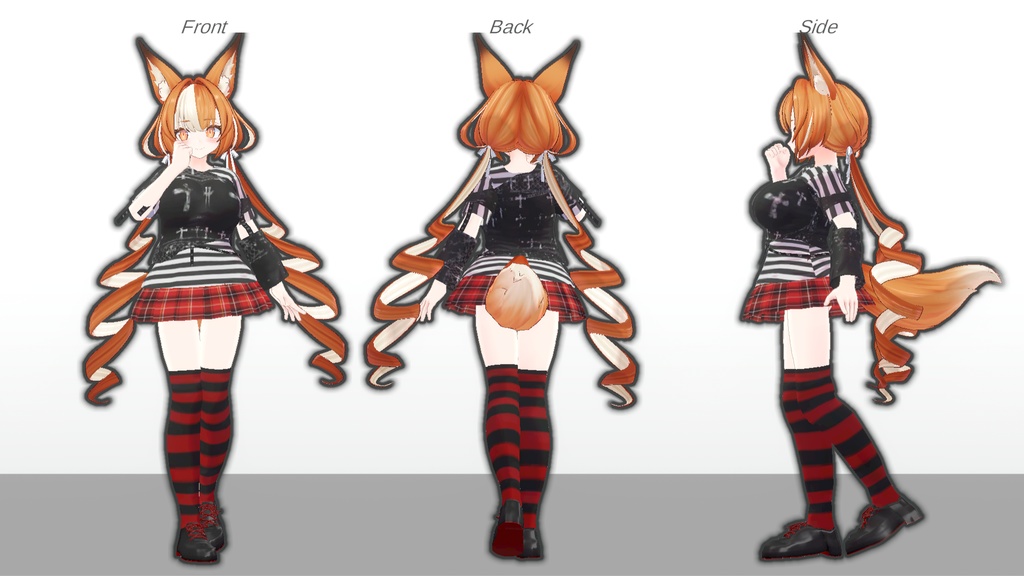 ミルティナ・伊奈波かや・御咲ライネ対応 パンクロック風衣装