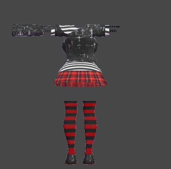 ミルティナ・伊奈波かや・御咲ライネ対応 パンクロック風衣装