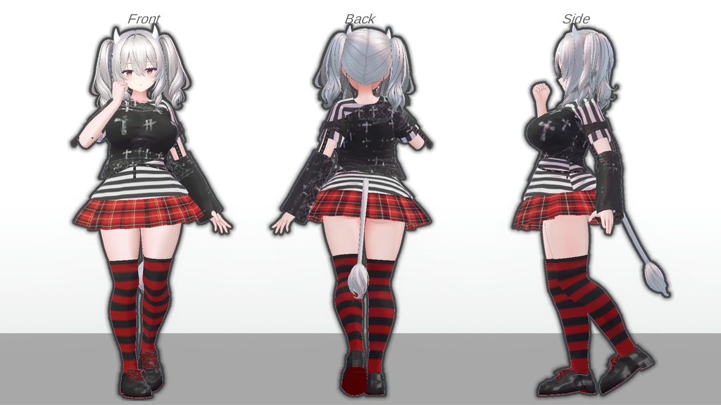 ミルティナ・伊奈波かや・御咲ライネ対応 パンクロック風衣装