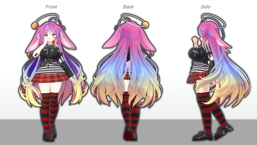 ミルティナ・伊奈波かや・御咲ライネ対応 パンクロック風衣装