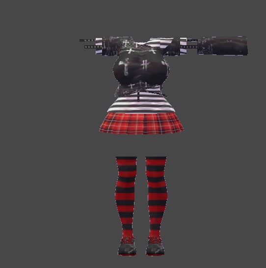 ミルティナ・伊奈波かや・御咲ライネ対応 パンクロック風衣装