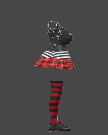 ミルティナ・伊奈波かや・御咲ライネ対応 パンクロック風衣装