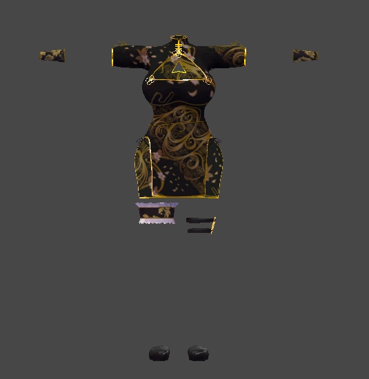 ミルティナ・伊奈波かや・御咲ライネ対応 ミニチャイナドレス風衣装