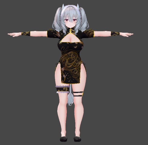 ミルティナ・伊奈波かや・御咲ライネ対応 ミニチャイナドレス風衣装