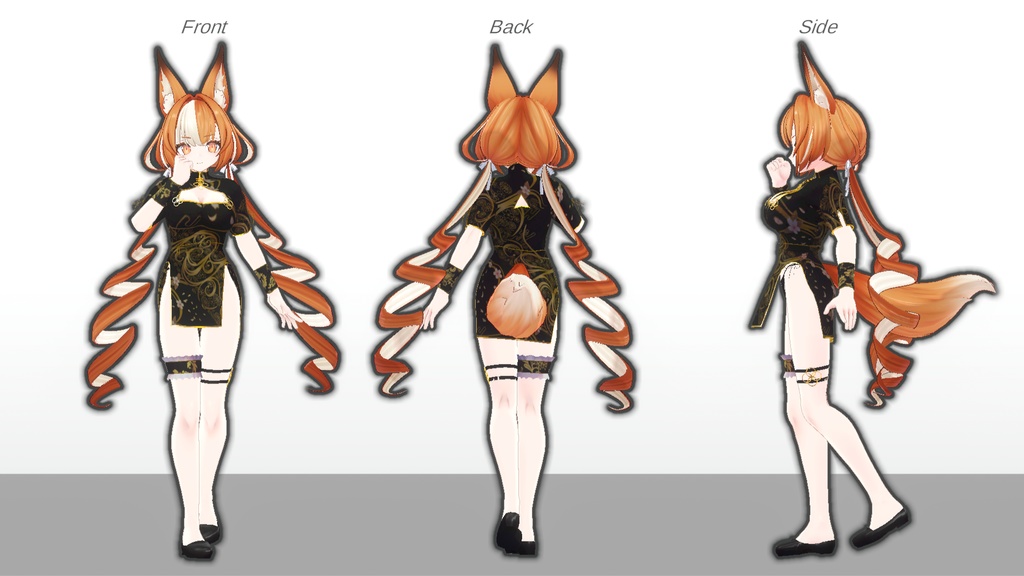 ミルティナ・伊奈波かや・御咲ライネ対応 ミニチャイナドレス風衣装