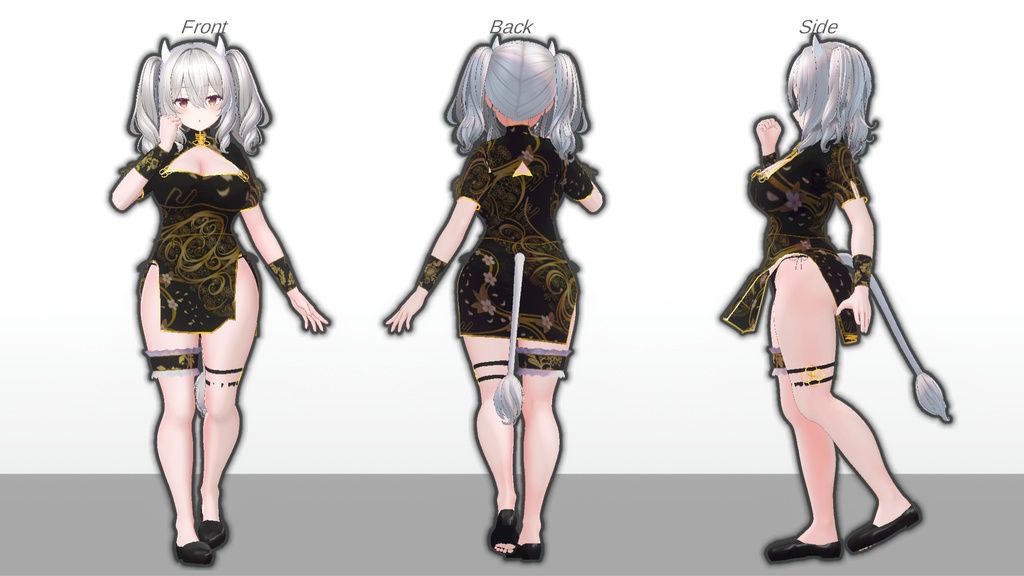 ミルティナ・伊奈波かや・御咲ライネ対応 ミニチャイナドレス風衣装