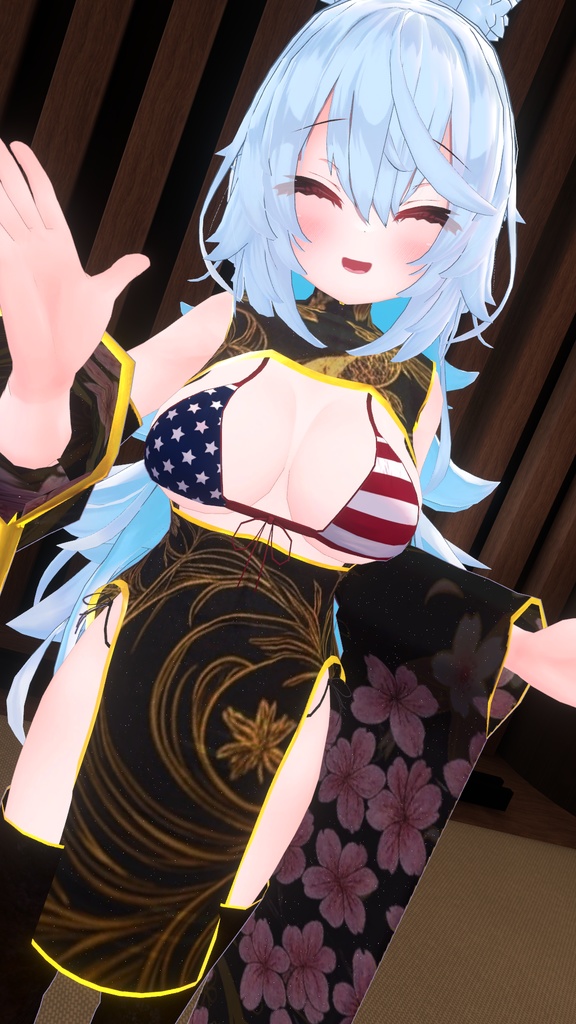 【無料】ティコ・ポプリ用　和風アメリカンチャイナドレス