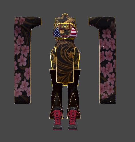 ミルティナ・伊奈波かや対応 和風アメリカンチャイナドレス