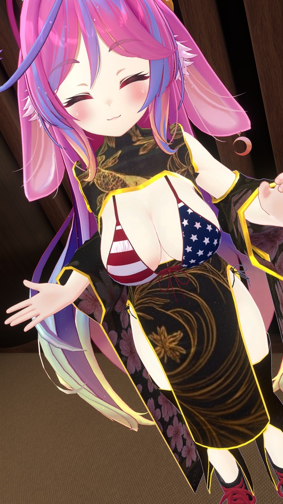 ミルティナ・伊奈波かや対応 和風アメリカンチャイナドレス