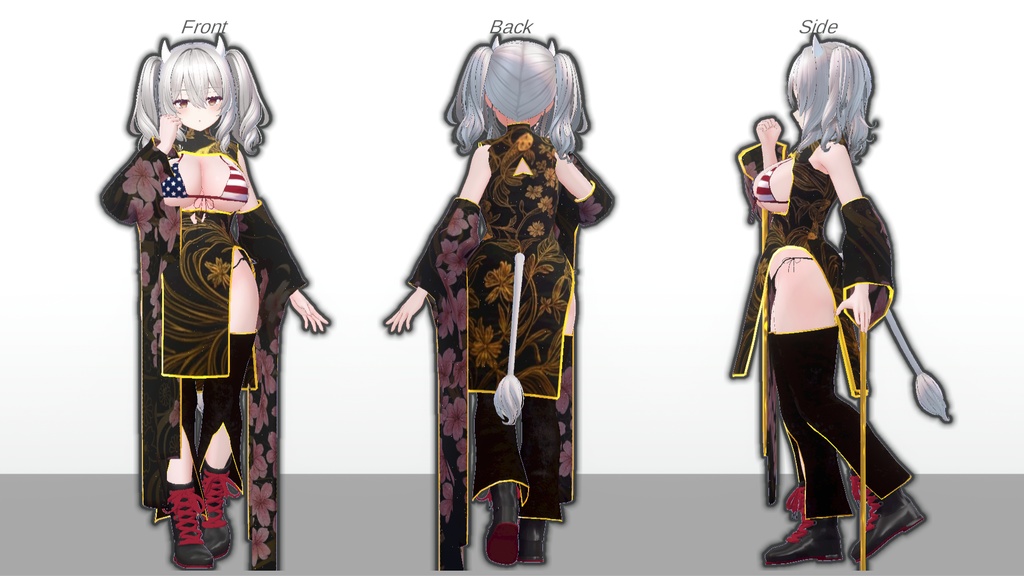 ミルティナ・伊奈波かや対応 和風アメリカンチャイナドレス