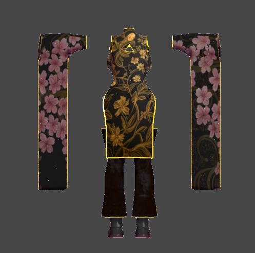 ミルティナ・伊奈波かや対応 和風アメリカンチャイナドレス