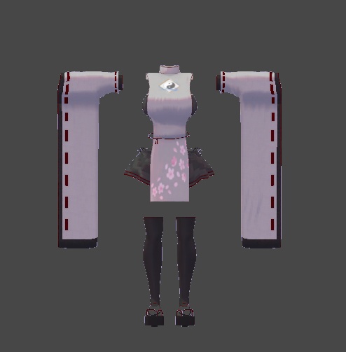 【無料】ティコ・ポプリ用 陰陽師風衣装