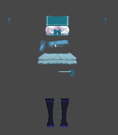 【無料】ティコ・ポプリ用 セーラー風水着スイートマリン