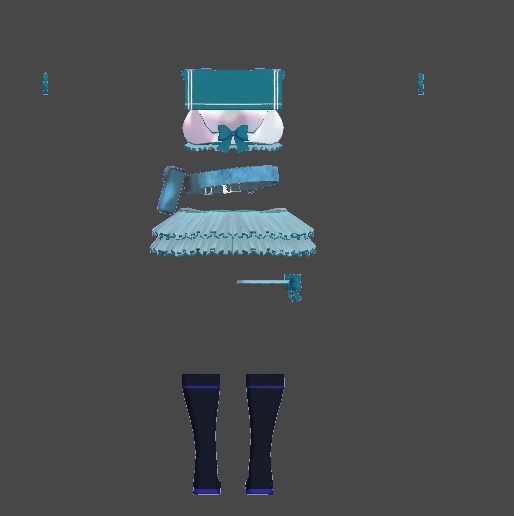 ミルティナ対応 セーラー風水着スイートマリン