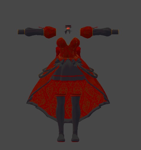 【無料】ティコ・ポプリ用 ヴァンパイアプリンセス衣装