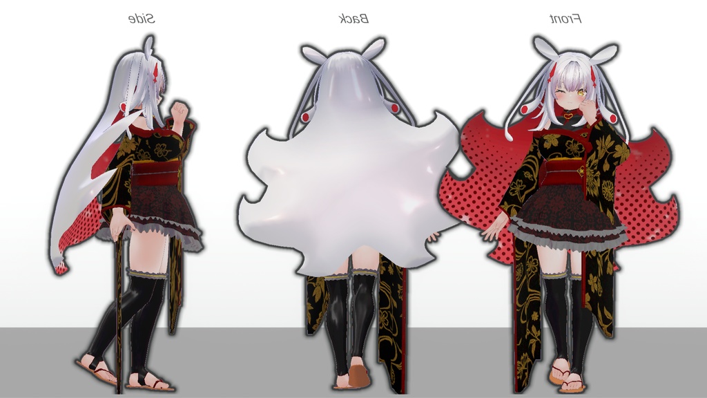 【無料】ティコ・ポプリ用 和風ロリータ衣装