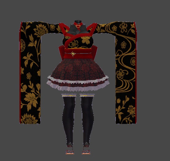 ミルティナ対応 和風ロリータ衣装