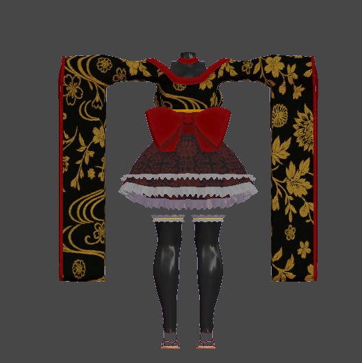 ミルティナ対応 和風ロリータ衣装