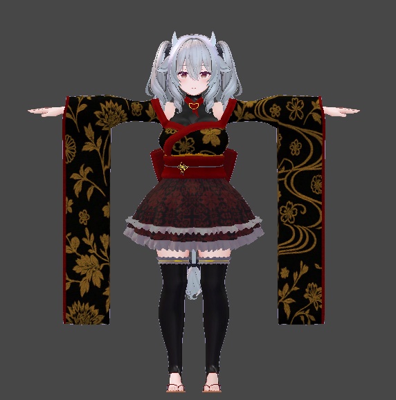 ミルティナ対応 和風ロリータ衣装