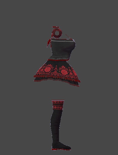 【無料】ティコ・ポプリ用衣装 漆黒ロザリウム